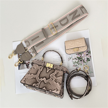 fendi peekaboo iseeu petite python skin handbag